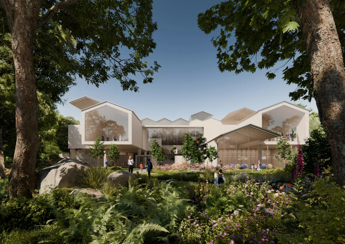 Architecture and healthcare design for Nadija Children’s Hospital in Ukraine combining rehabilitation hospital, digital care platform and research institute.